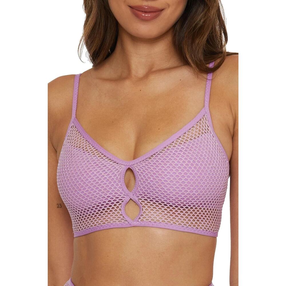 Becca by Rebecca Virtue Standard Network Cami Bikini Top Malva Medium NWT